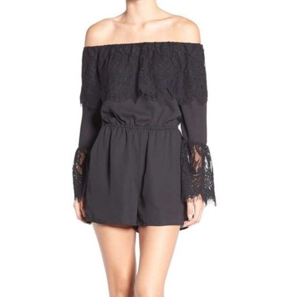 BB Dakota Women Black Cavell Romper M